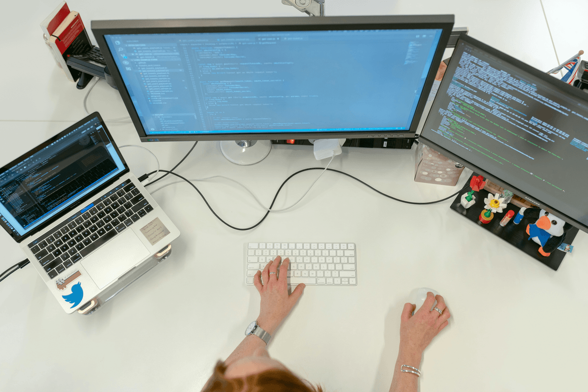 Web developer work environement.